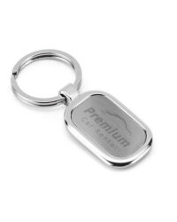 Rectangular Metal Keychain