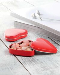 Heart-Shaped Tin Candy Holder