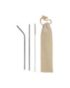 Set with 2 Metal Straws