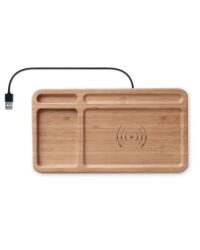 Bamboo Desk Organizer with Charger