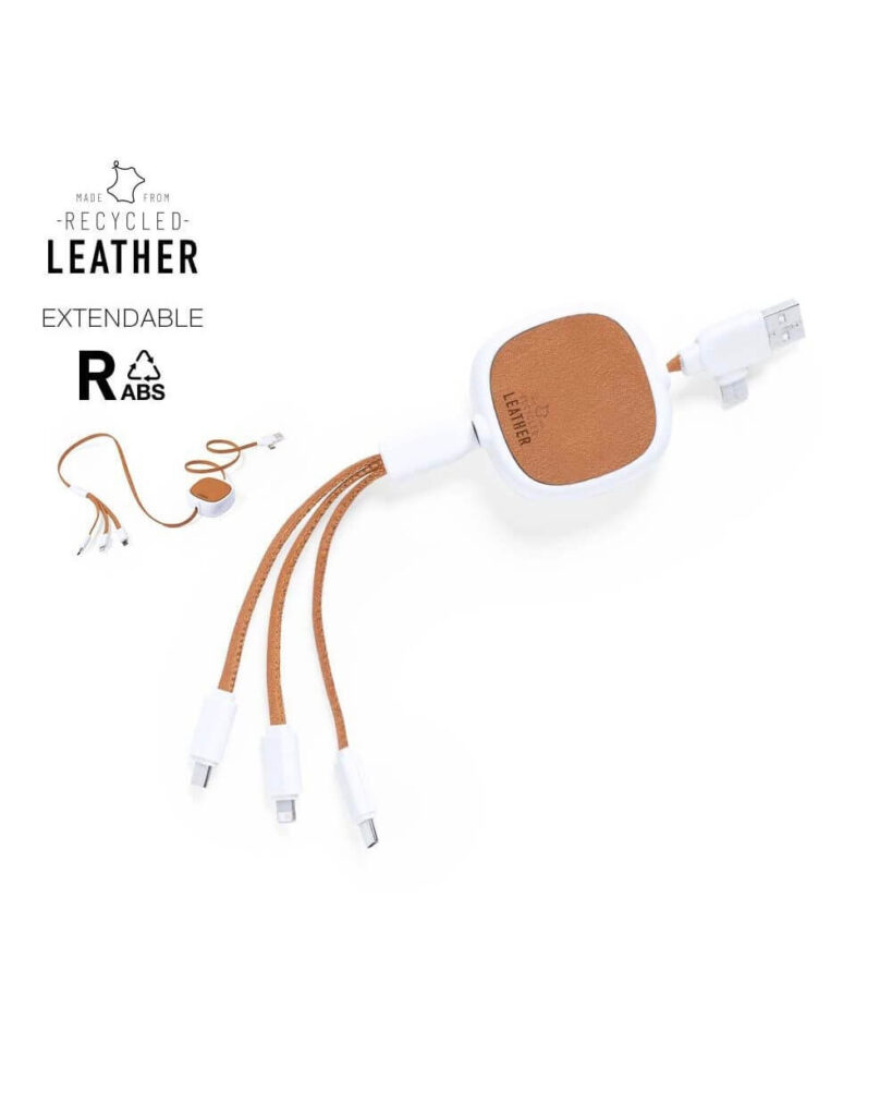 Eco Recycled Leather Charging Cable